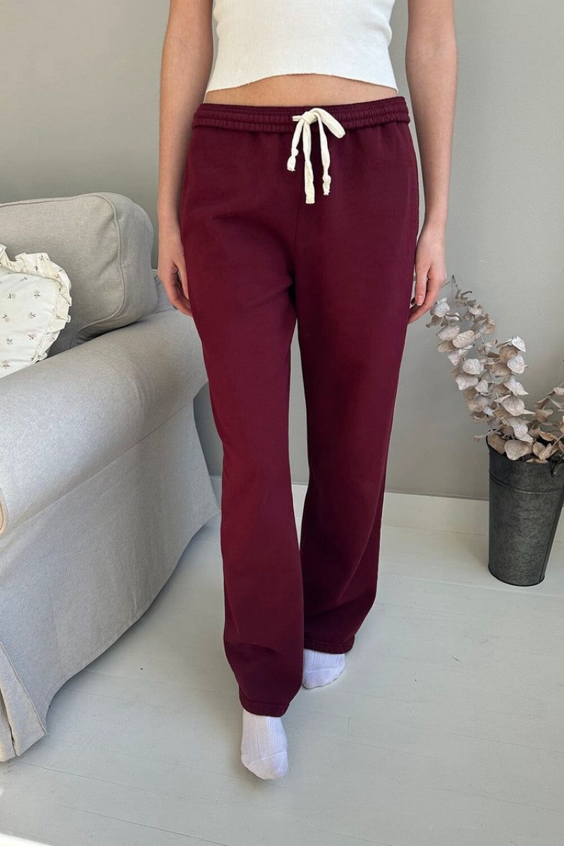 Pantalon Survêtement Brandy Melville Anastasia Soft Bordeaux | KQO-31332146